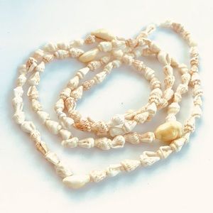 Real Seashell Necklace / Layered Bracelet
